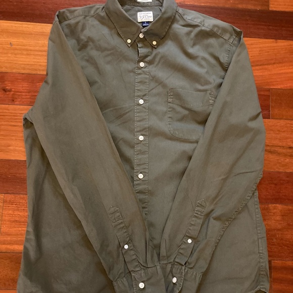 J.CREW men’s long sleeve button down shirt size large - Picture 2 of 4
